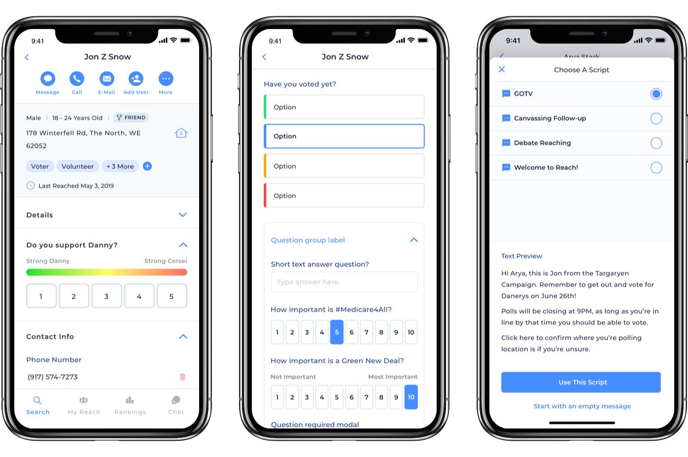 View voter information and capture data