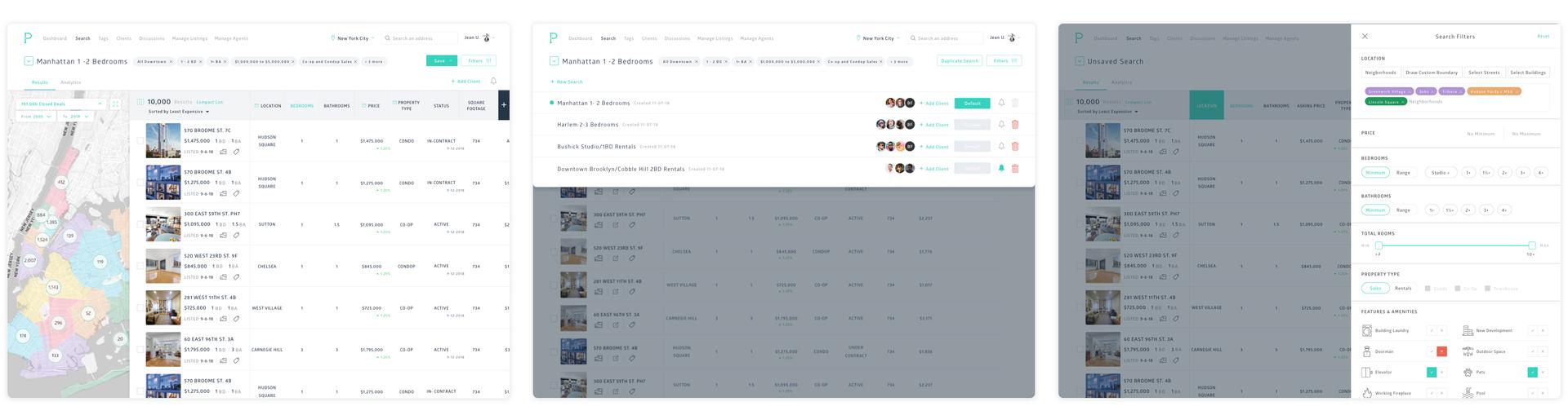 Find listings and save searches with alerts or yourself or share with clients