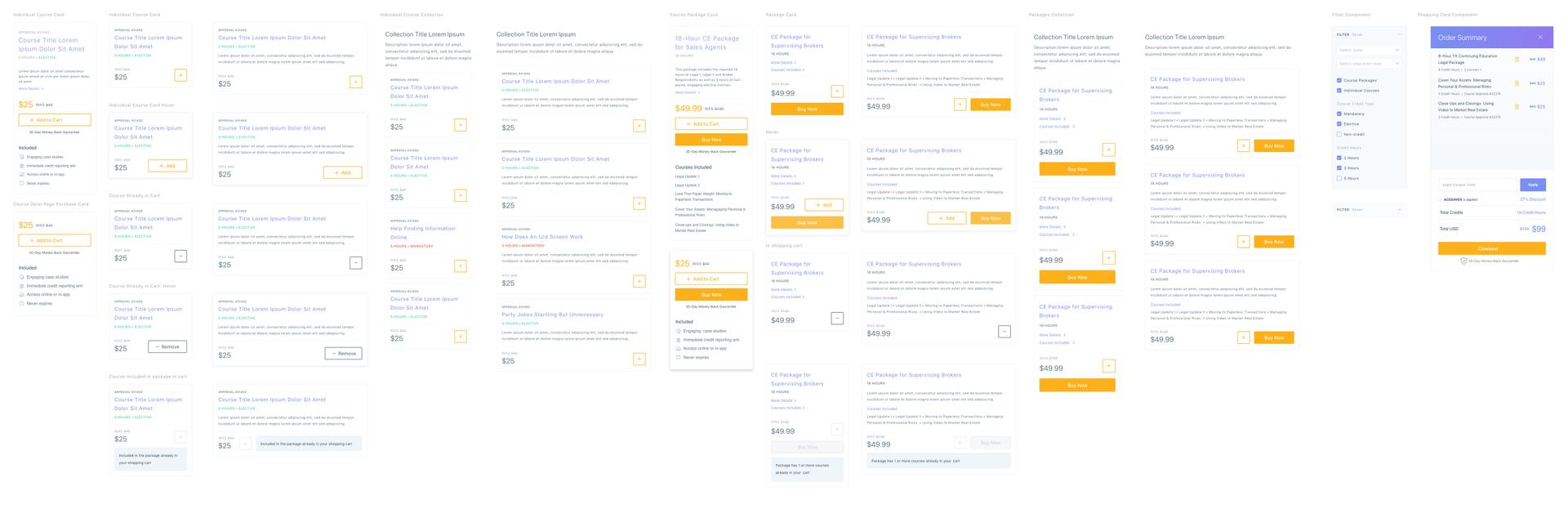 Course Catalog Components